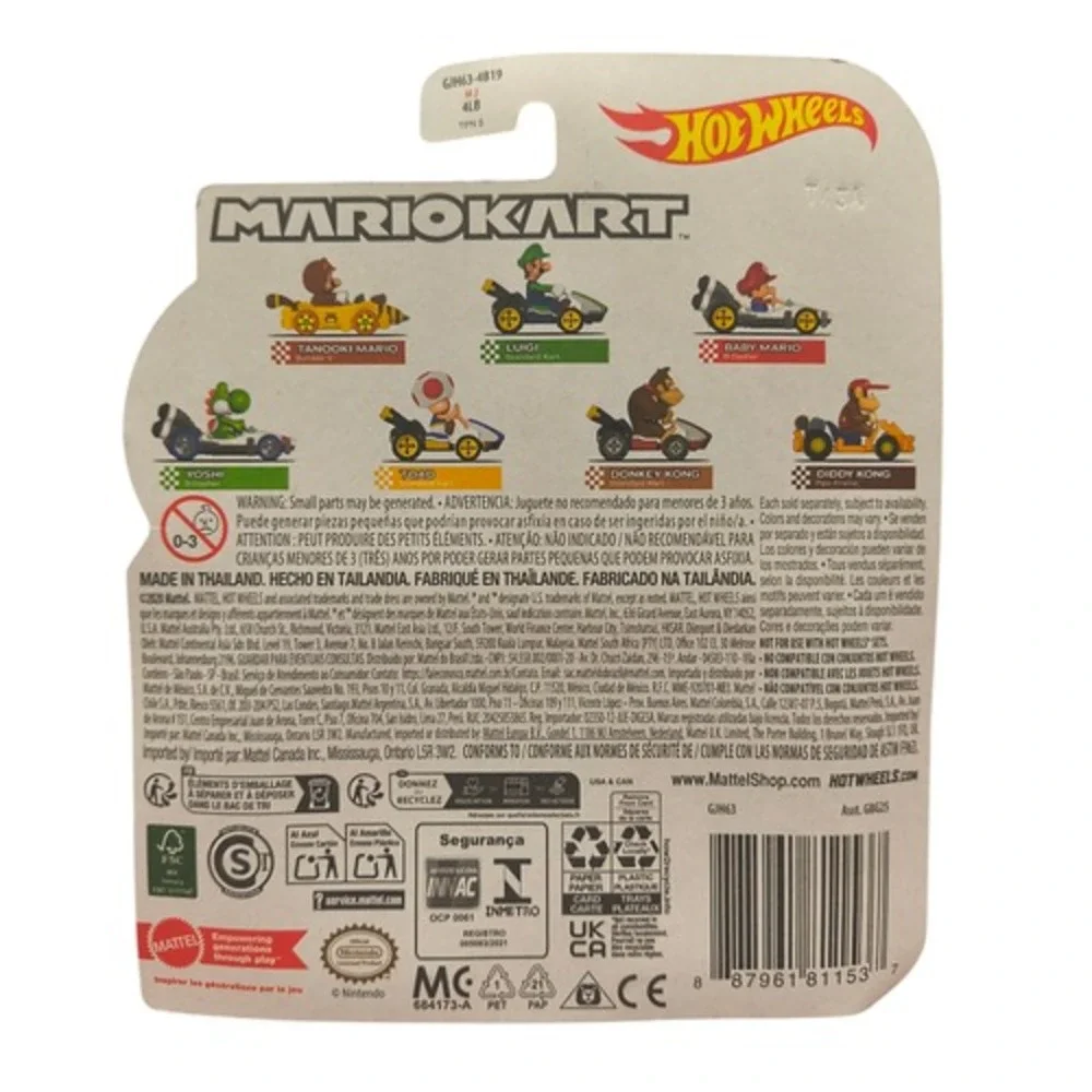 2020 Mattel Hot Wheels Mario Kart Toad 1:64 Diecast